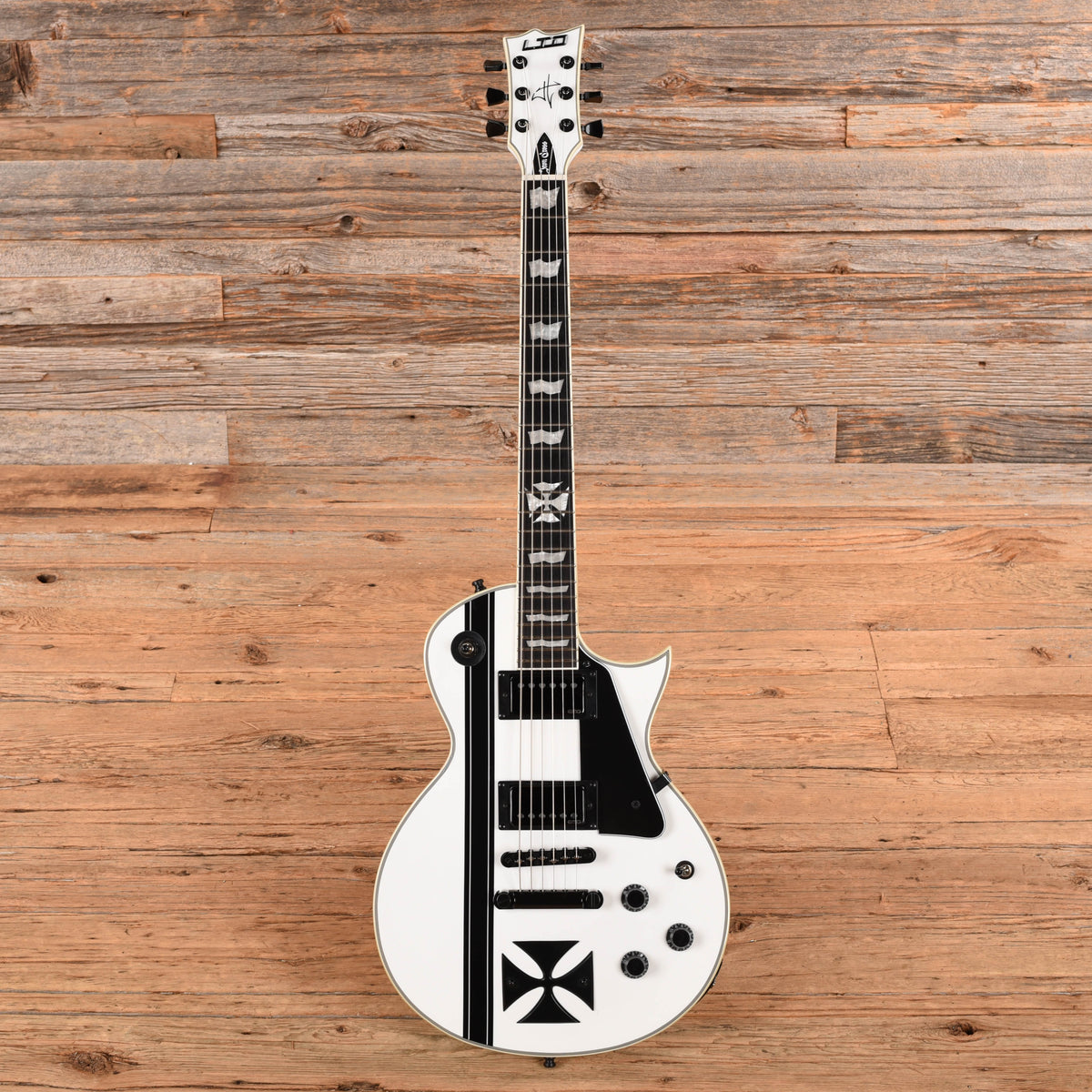 LTD James Hetfield Iron Cross White 2024 Electric Guitars