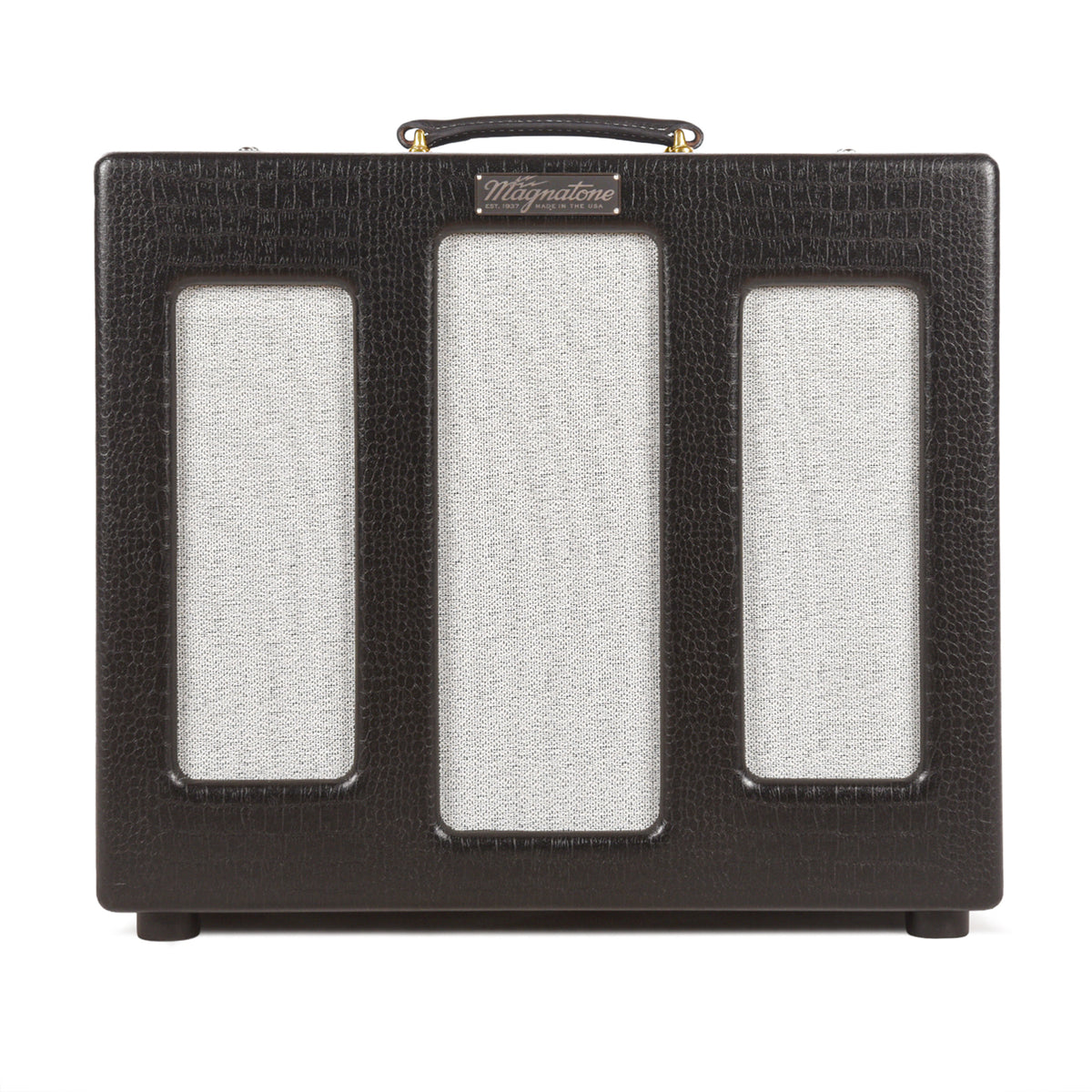Magnatone Varsity Reverb 15w 1x12 Point to Point Handwired Combo Amp Cathedral Black Amplifiers