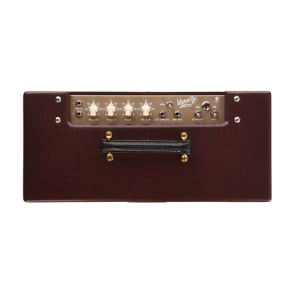 Magnatone Varsity Reverb 15w 1x12 Point to Point Handwired Combo Amp Cathedral Burgundy Amplifiers
