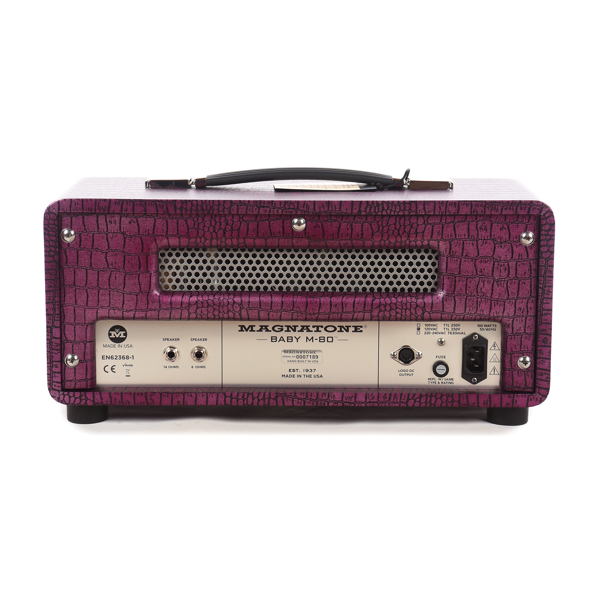 Magnatone BABY M-80 12w Head Billy Gibbons Signature Chrome Grape Amps / Guitar Amps / Guitar Heads