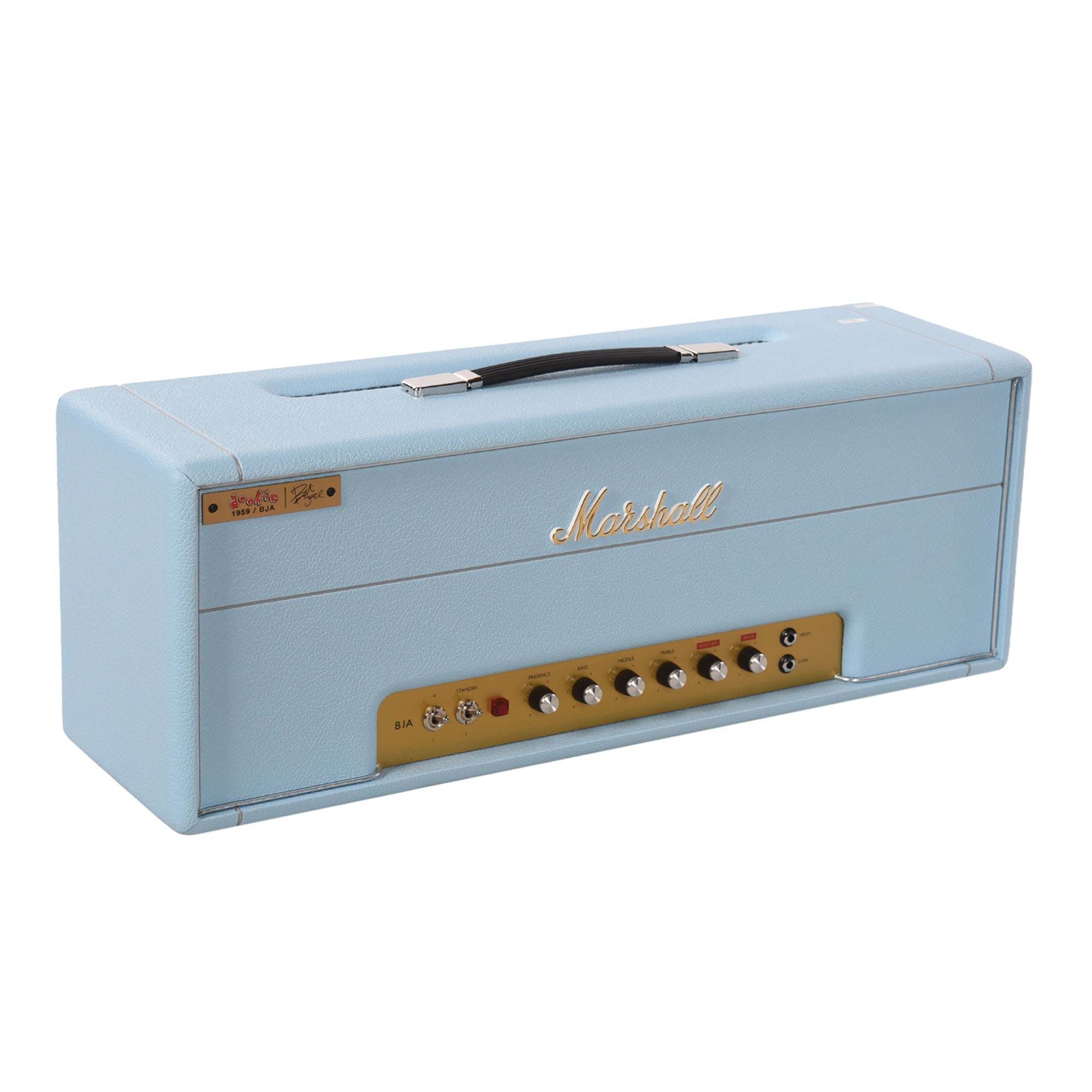 Marshall 1959BJA Billie Joe Armstrong Signature 100w Handwired Tube Amp Head Baby Blue Amplifiers