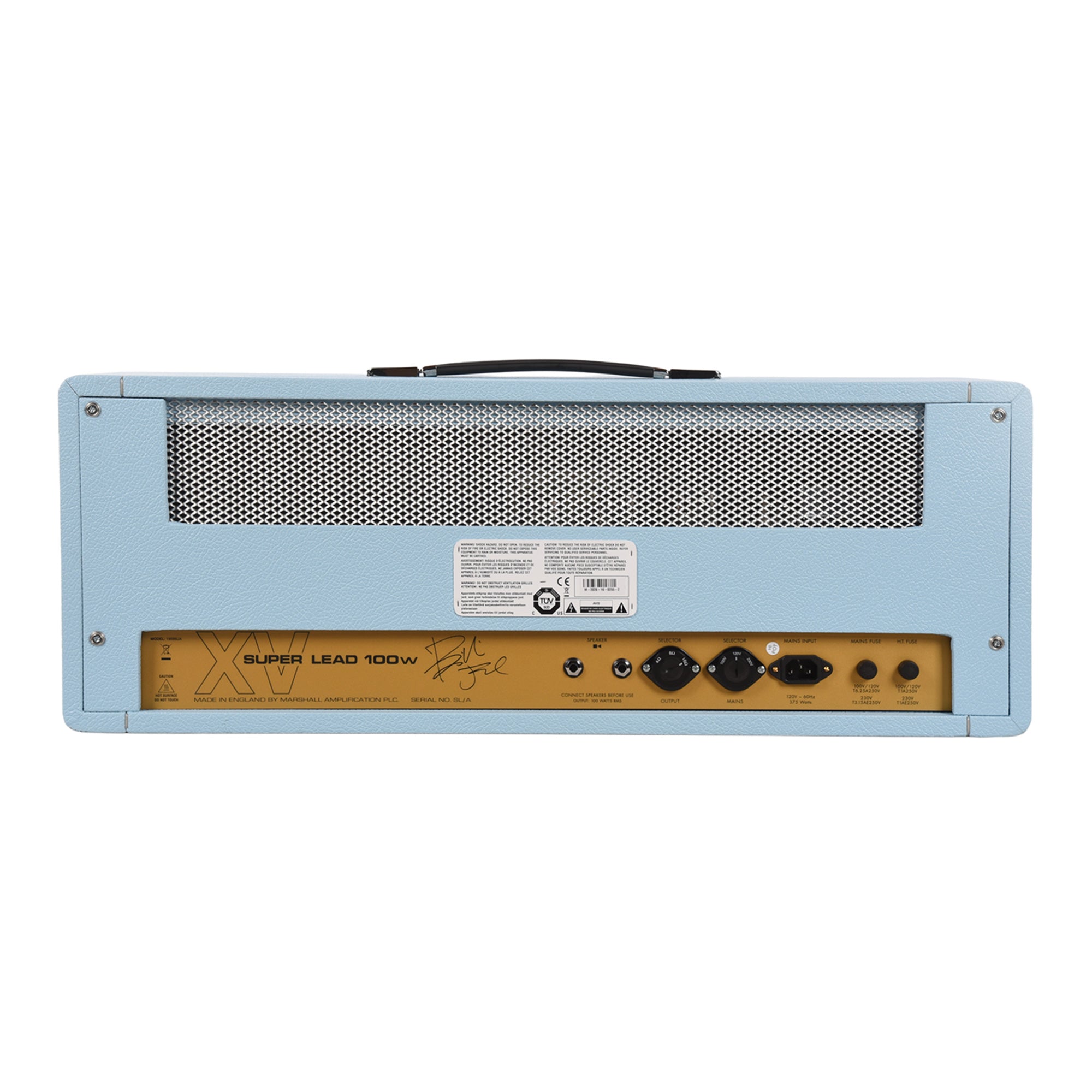 Marshall 1959BJA Billie Joe Armstrong Signature 100w Handwired Tube Amp Head Baby Blue Amplifiers