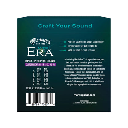Martin Era MP535T Treated Acoustic Guitar Strings Custom Light 11-52 Accessories / Strings / Guitar Strings