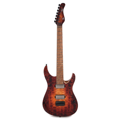 Mayones Aquila Elite S 7 Curly Poplar 5A/Swamp Ash Lava Burst Electric Guitars / Solid Body