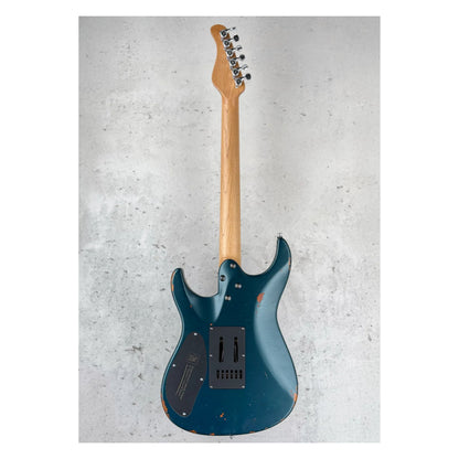 Mayones Aquila V24 Aged S 6 Swamp Ash Monolith Dark Turquoise Metallic Nitro w/Birdseye Maple TEW 3A Neck Electric Guitars / Solid Body
