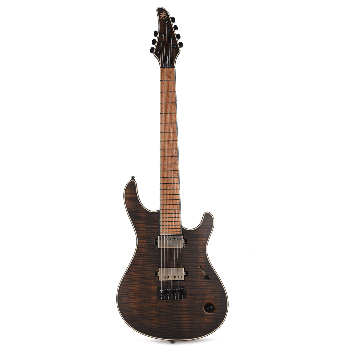Mayones Regius 7 Baritone Flamed Maple/Swamp Ash Antique Black Electric Guitars / Solid Body