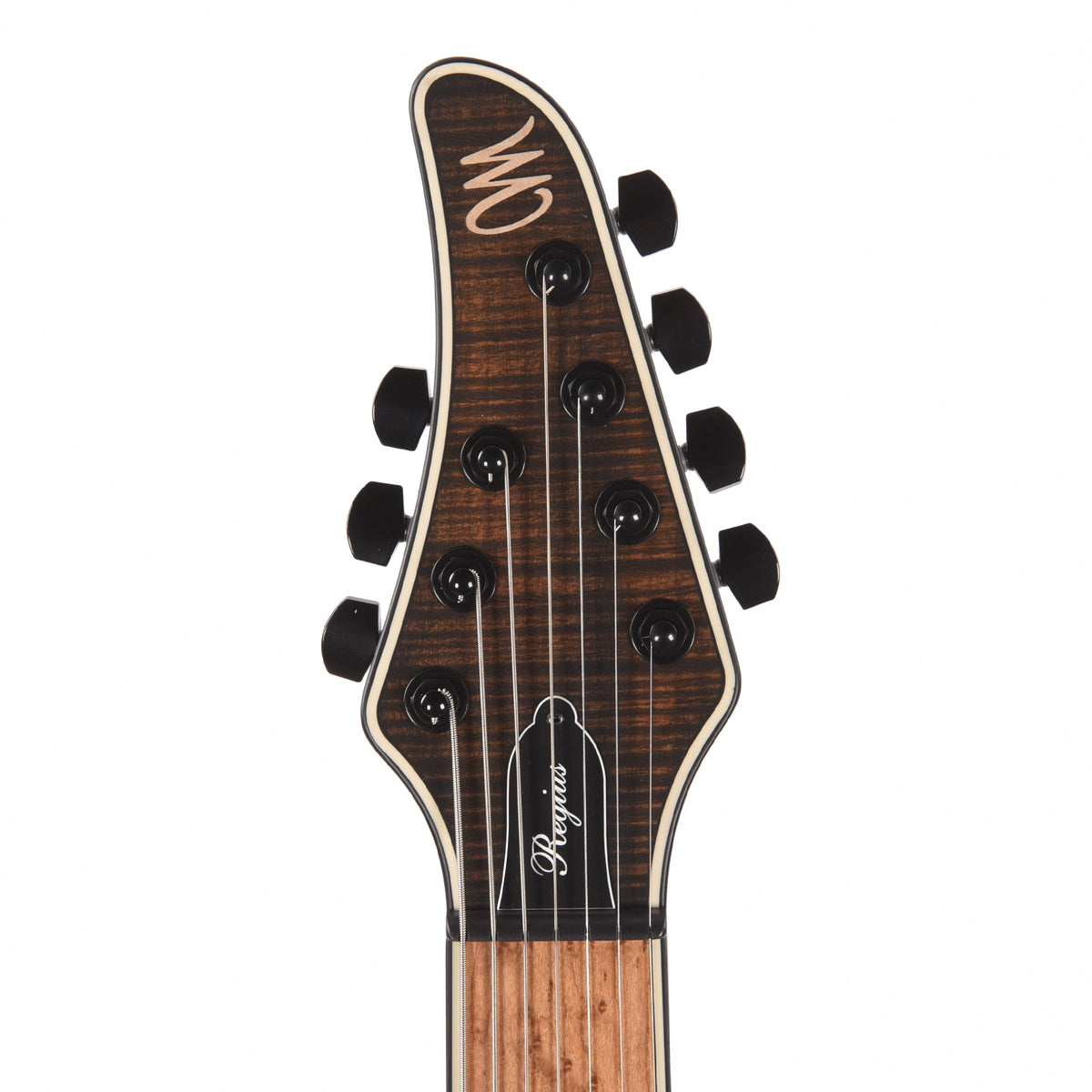 Mayones Regius 7 Baritone Flamed Maple/Swamp Ash Antique Black Electric Guitars / Solid Body