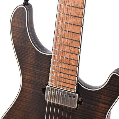 Mayones Regius 7 Baritone Flamed Maple/Swamp Ash Antique Black Electric Guitars / Solid Body