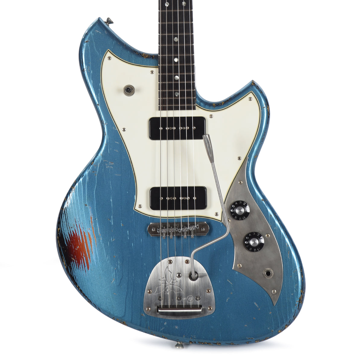 Novo Dealer Limited Nucleus Serus J Lake Placid Blue Over '64 3-Tone Burst Medium Distress Electric Guitars / Solid Body