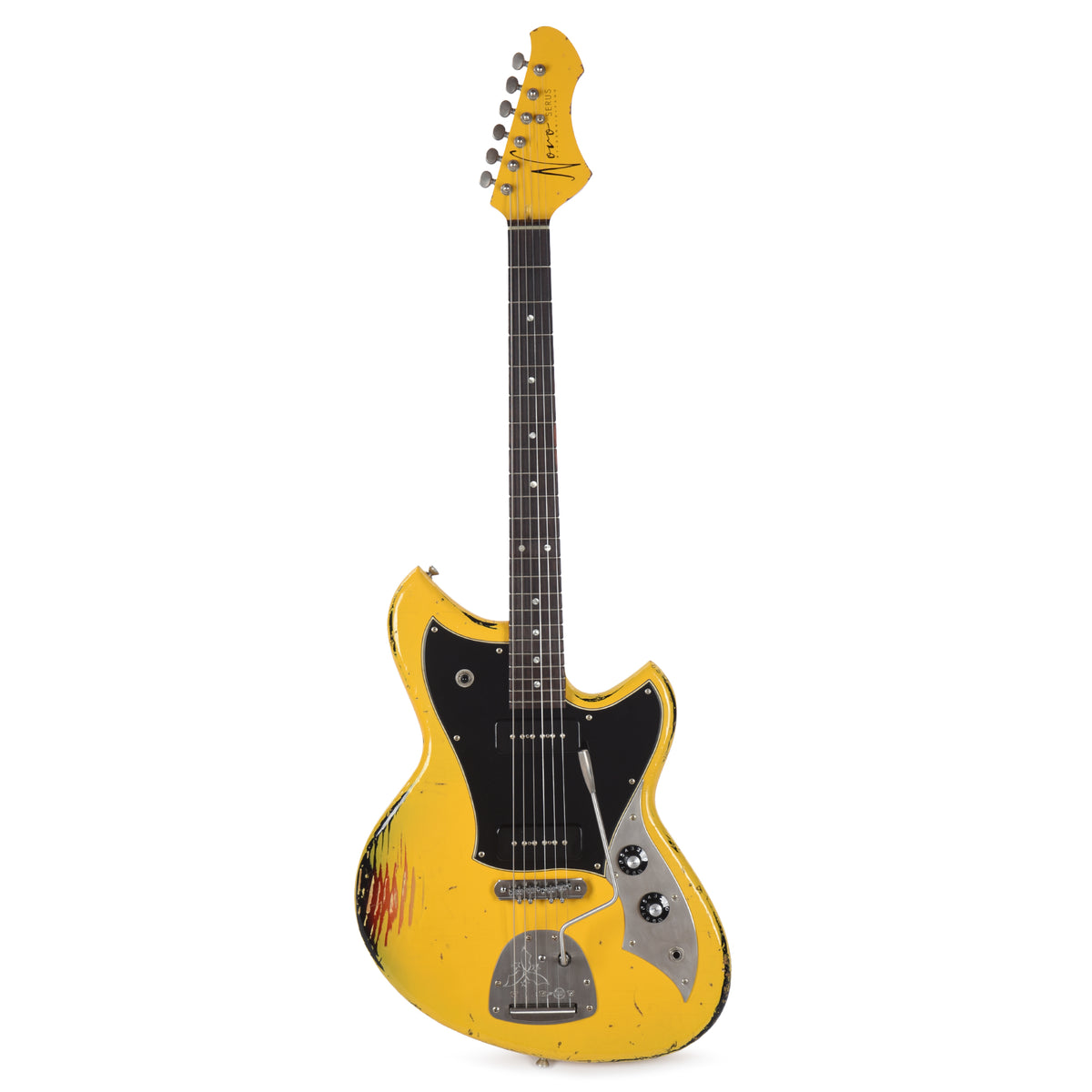 Novo Dealer Limited Nucleus Serus J Vandalism Yellow Over '64 3-Tone Burst Medium Distress Electric Guitars / Solid Body