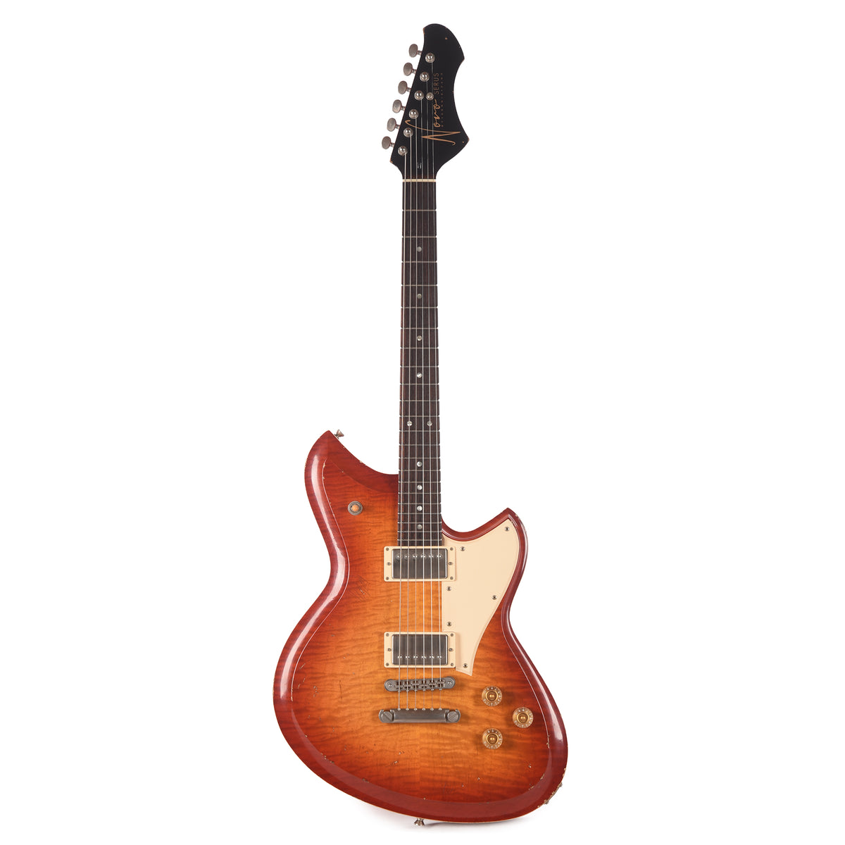Novo Dealer Limited Serus Chambered H2 Faded Cherry Burst Light Distress w/Lollar Low-Wind Imperials (Displayed at NAMM 2026, Signed by Dennis Fano) Electric Guitars / Solid Body