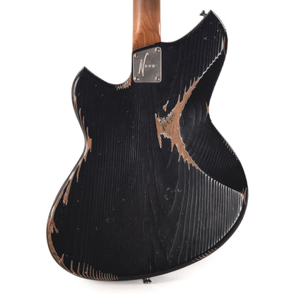 Novo Serus J Bull Black Medium Distress w/ Fralin P-90 Pickups Electric Guitars / Solid Body