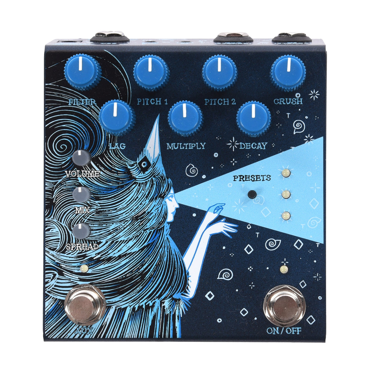 Old Blood Noise Endeavors Dark Star v3 Stereo Soundscape Reverb Pedal Blue Effect Pedals