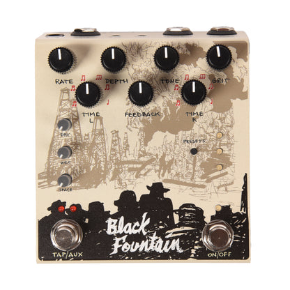 Old Blood Noise Black Fountain Stereo Delay Pedal Cream Effects and Pedals / Delay