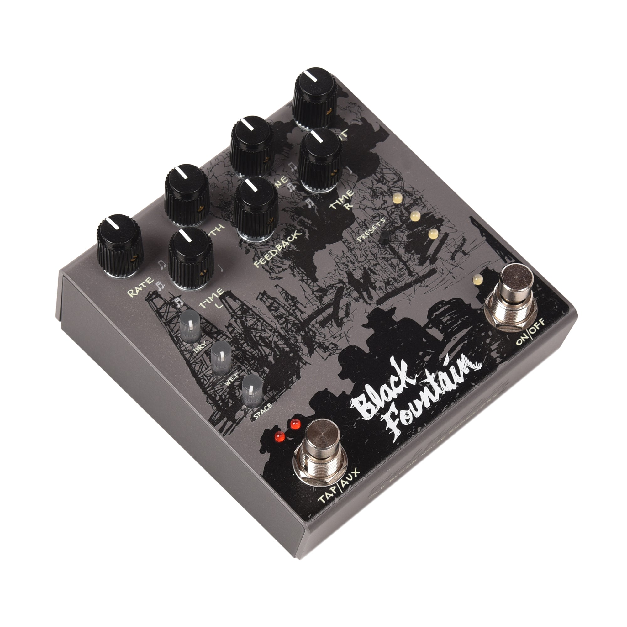 Old Blood Noise Black Fountain Stereo Delay Pedal Slate Effects and Pedals / Delay