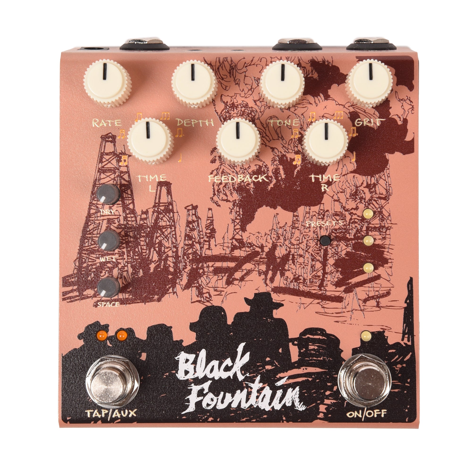 Old Blood Noise Black Fountain Stereo Delay Pedal Terracotta Effects and Pedals / Delay