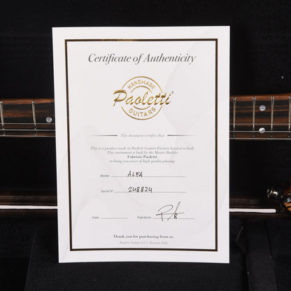 Paoletti Alfa Lounge Aged Chestnut Heavy Black Inferno Electric Guitars / Semi-Hollow