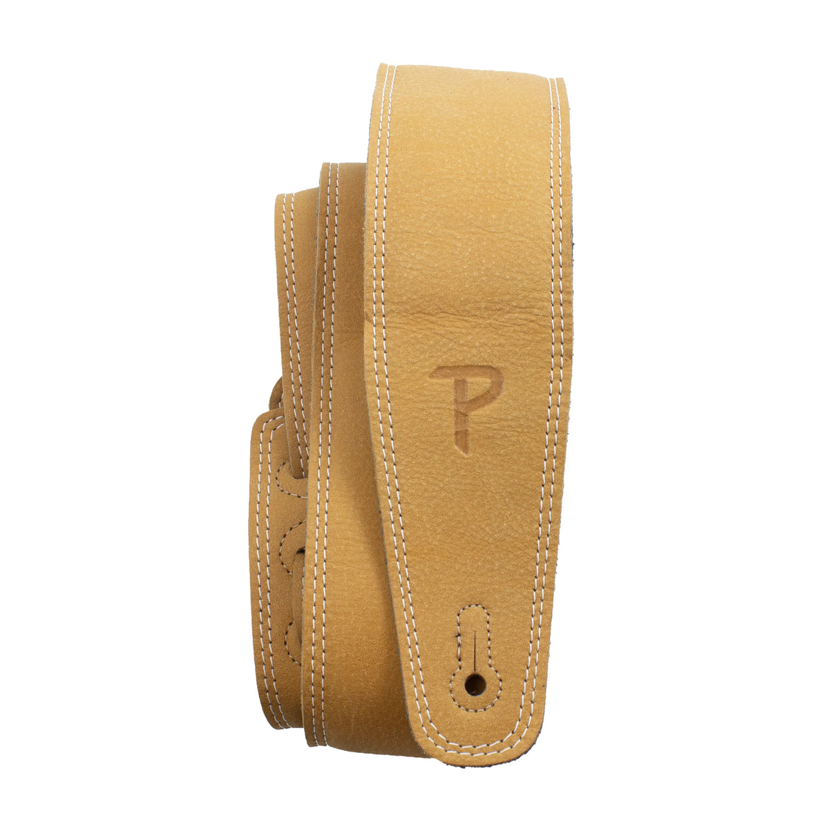 Perri's Moto Series Double Stitched Padded Leather 2.5" Matte Sandlewood Guitar Strap Straps