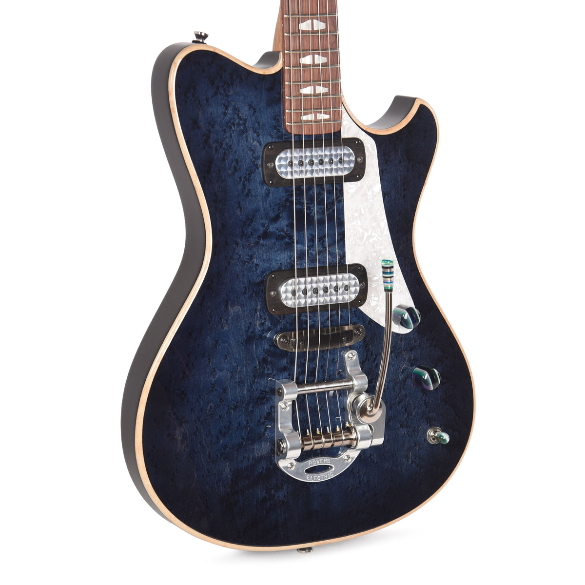 Powers Electric A-Type Select Birdseye Maple Twilight Blue w/FF42 Pickups Electric Guitars / Solid Body