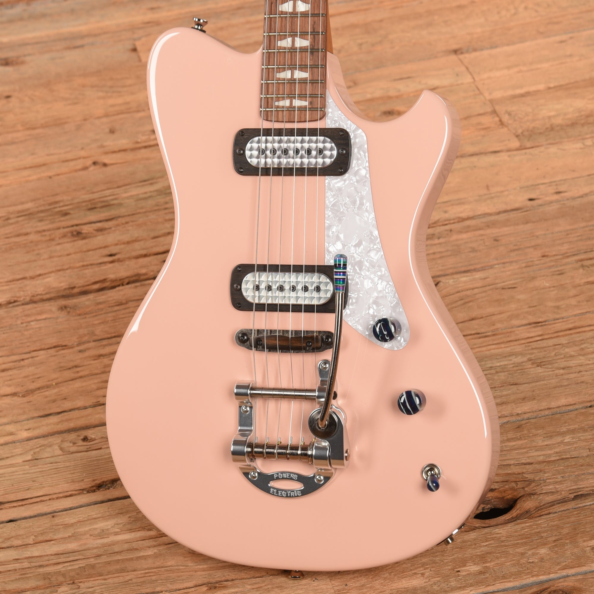 Powers Electric A-Type Shell Pink Electric Guitars / Solid Body