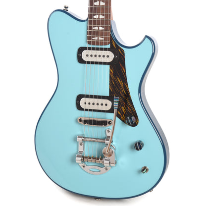 Powers Electric A-Type Two-Tone Larkspur Blue Top & Oslo Blue Back/Sides w/FF42 Pickups Electric Guitars / Solid Body