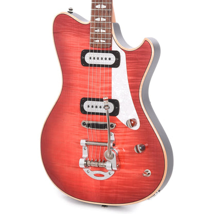 Powers Electric A-Type Select Figured Maple Top Cosmo Red