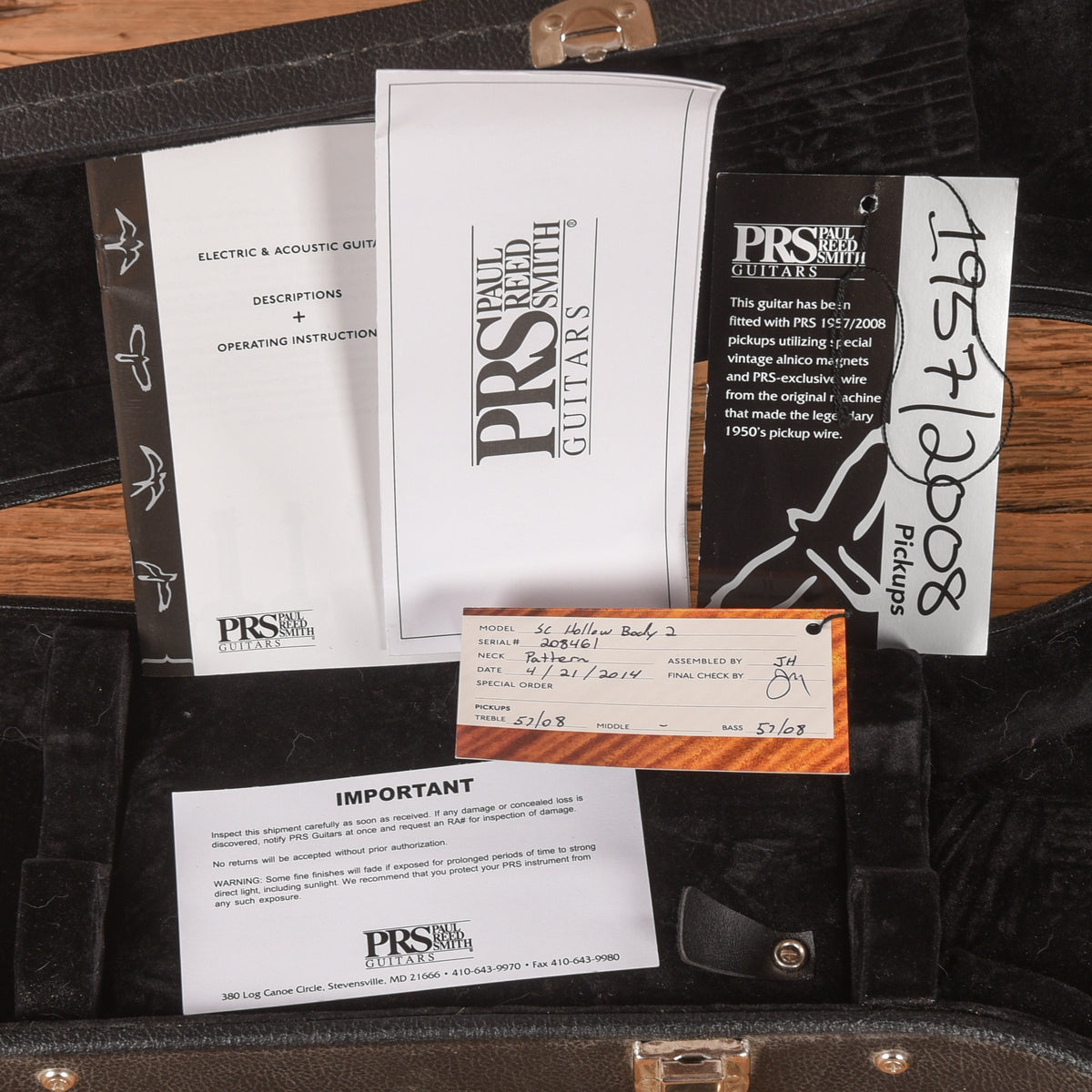 PRS Hollowbody II Piezo Charcoal Burst 2014 Electric Guitars