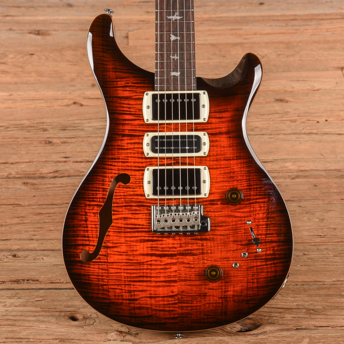 PRS SE Special Semi-Hollow Orange Tiger Smokeburst 2025 Electric Guitars