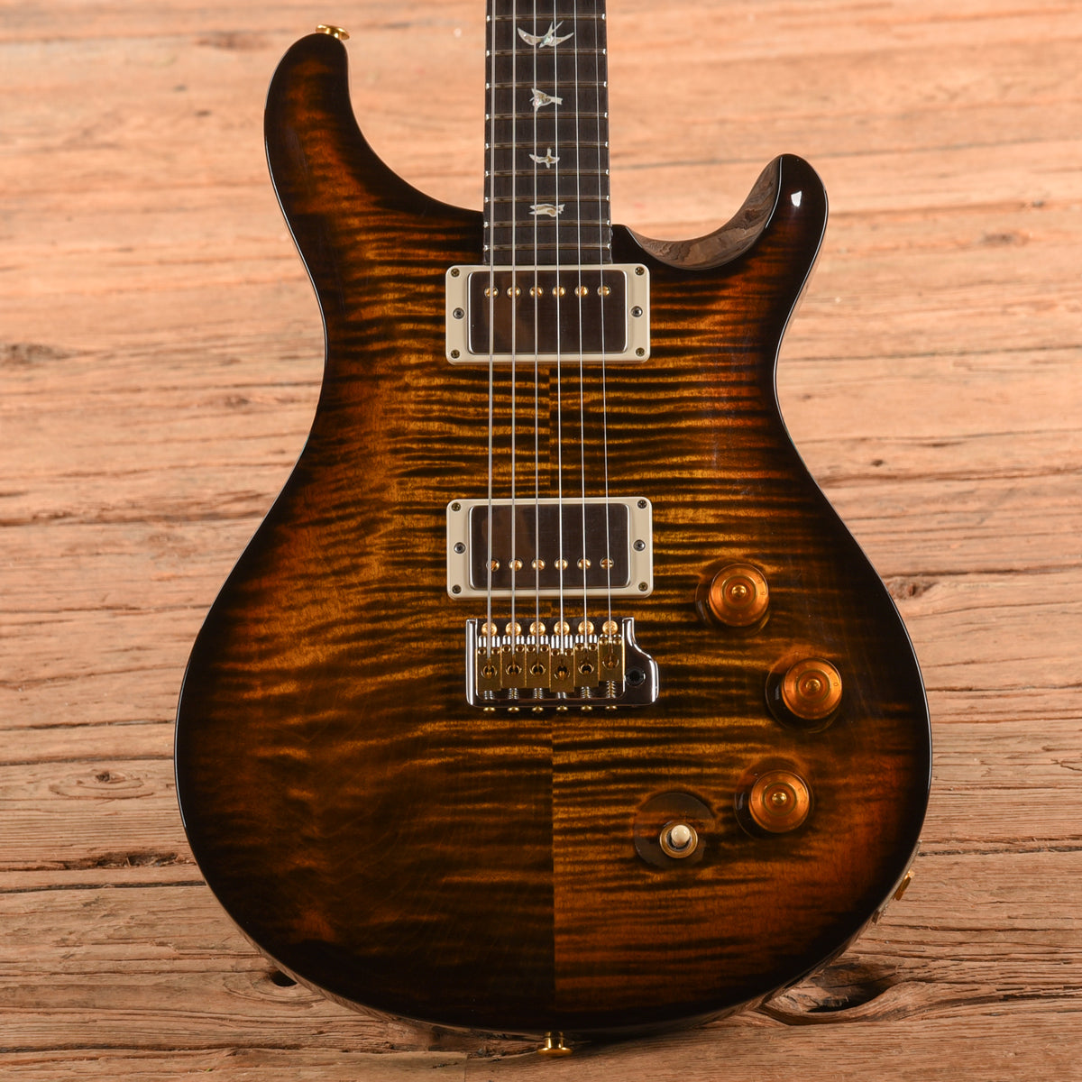 PRS DGT David Grissom Tremolo Signature 10-Top Black Gold Warp Burst 2024 Electric Guitars / Solid Body