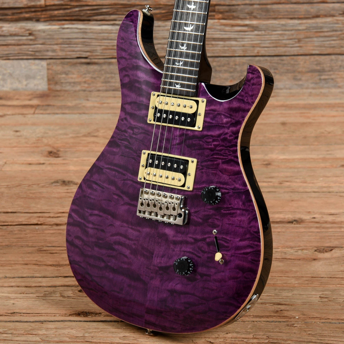 PRS SE Custom 24 Quilted Violet 2015 Electric Guitars / Solid Body