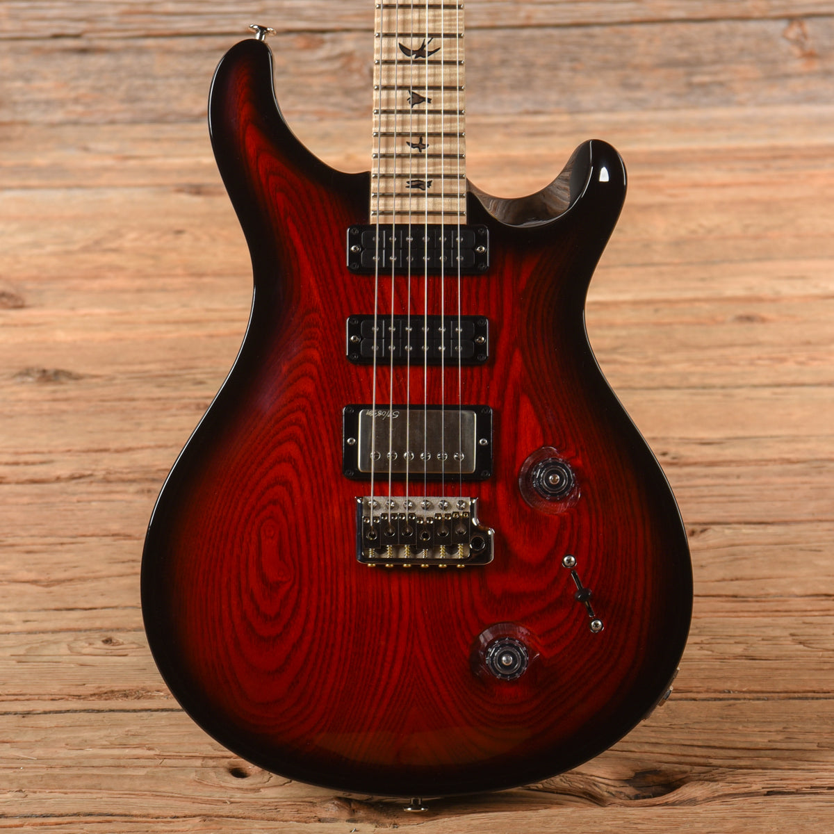PRS Swamp Ash Studio Fire Red Burst 2012 Electric Guitars / Solid Body