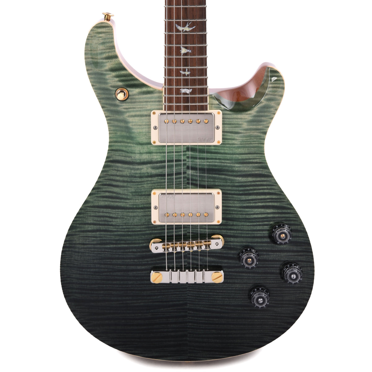 PRS Wood Library McCarty 594 10-Top Flame Trampas Green Fade w/Figured Stained Maple Neck & Brazilian Rosewood Fingerboard Electric Guitars / Solid Body