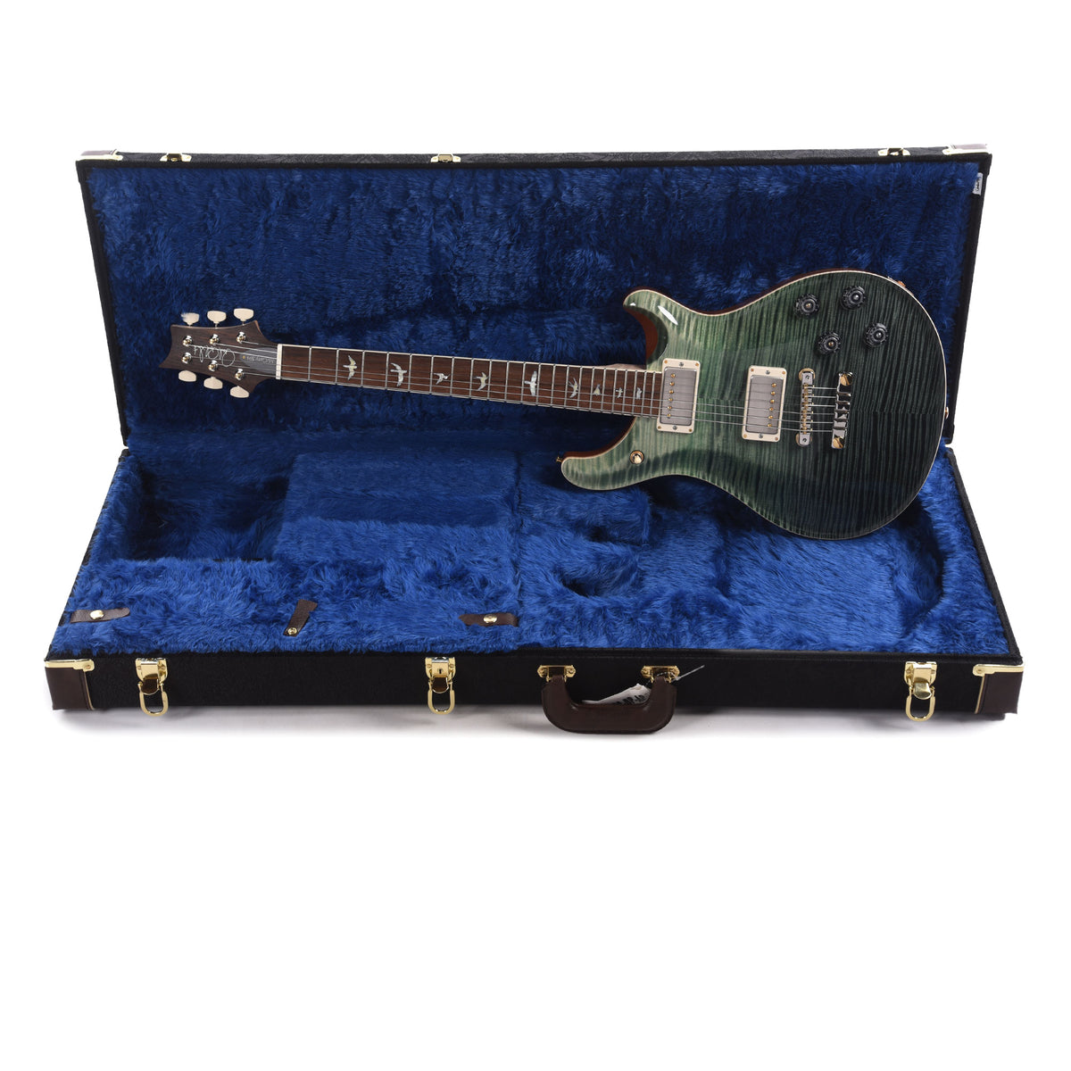 PRS Wood Library McCarty 594 10-Top Flame Trampas Green Fade w/Figured Stained Maple Neck & Brazilian Rosewood Fingerboard Electric Guitars / Solid Body