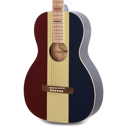 Recording King Limited Edition Dirty 30s Wrangler Single 0 Satin Red, White & Blue Acoustic Guitars / Parlor