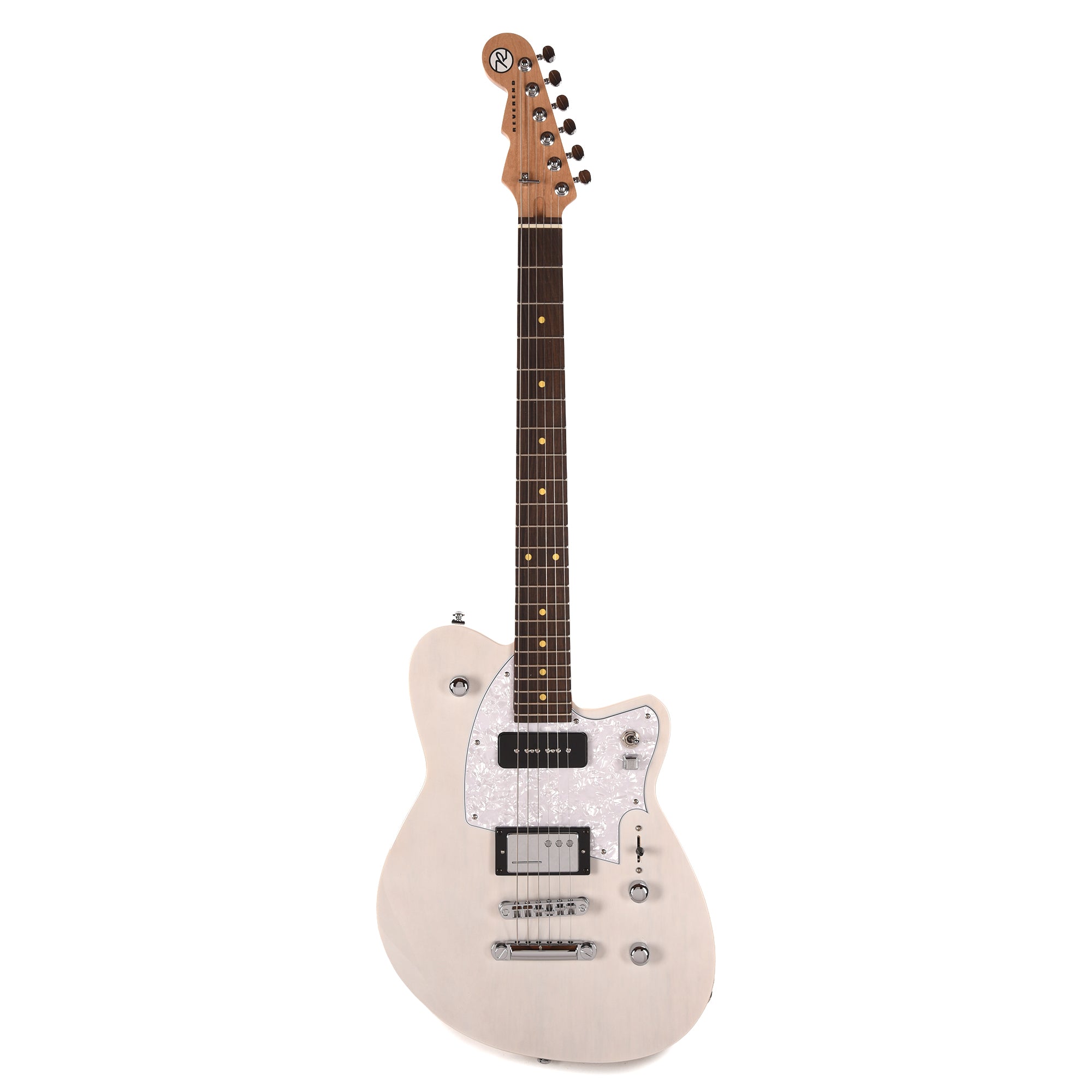Reverend Chris Freeman Signature Electric Guitar Transparent White Electric Guitars / Solid Body