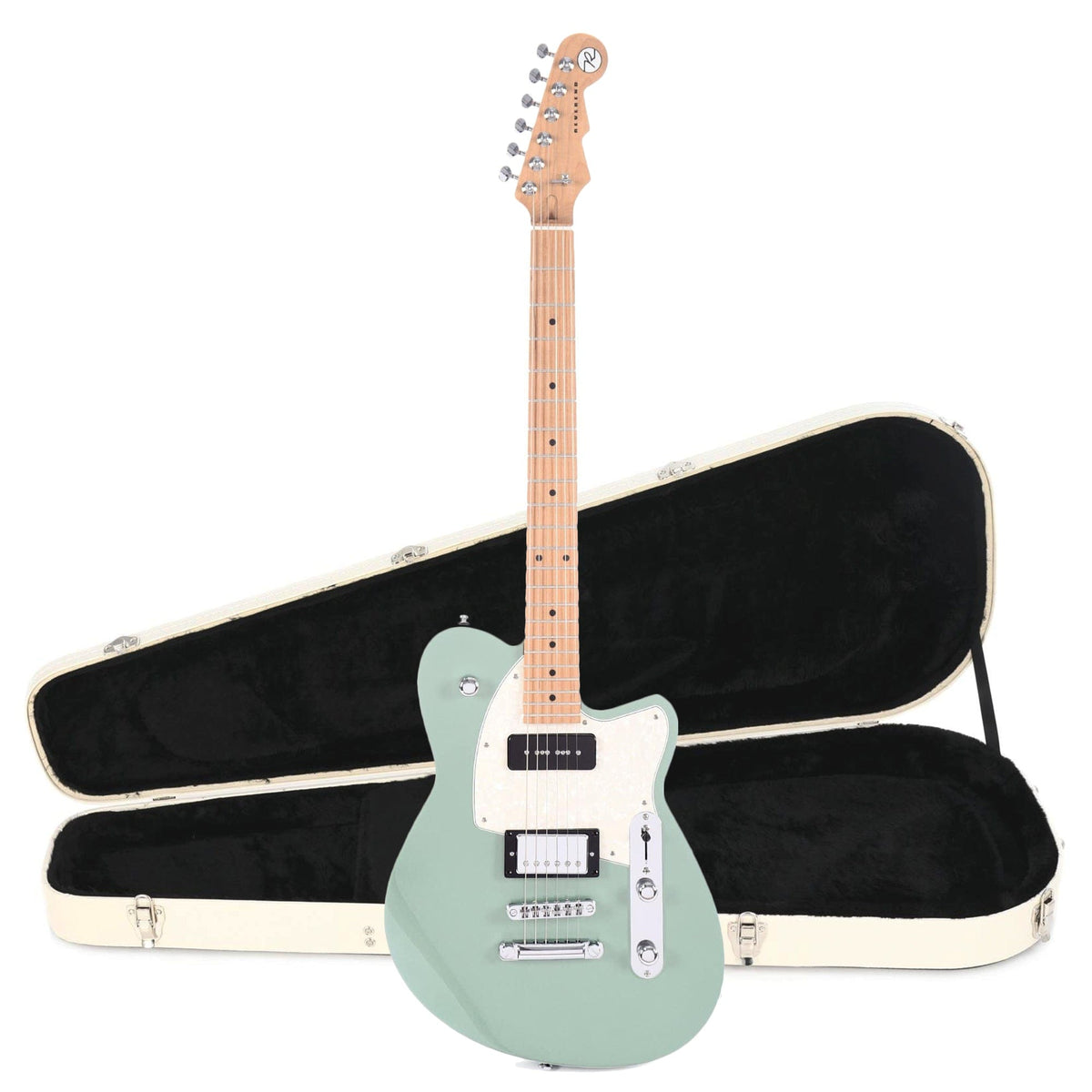 Reverend Double Agent OG Metallic Alpine Hardshell Case Bundle Electric Guitars / Solid Body