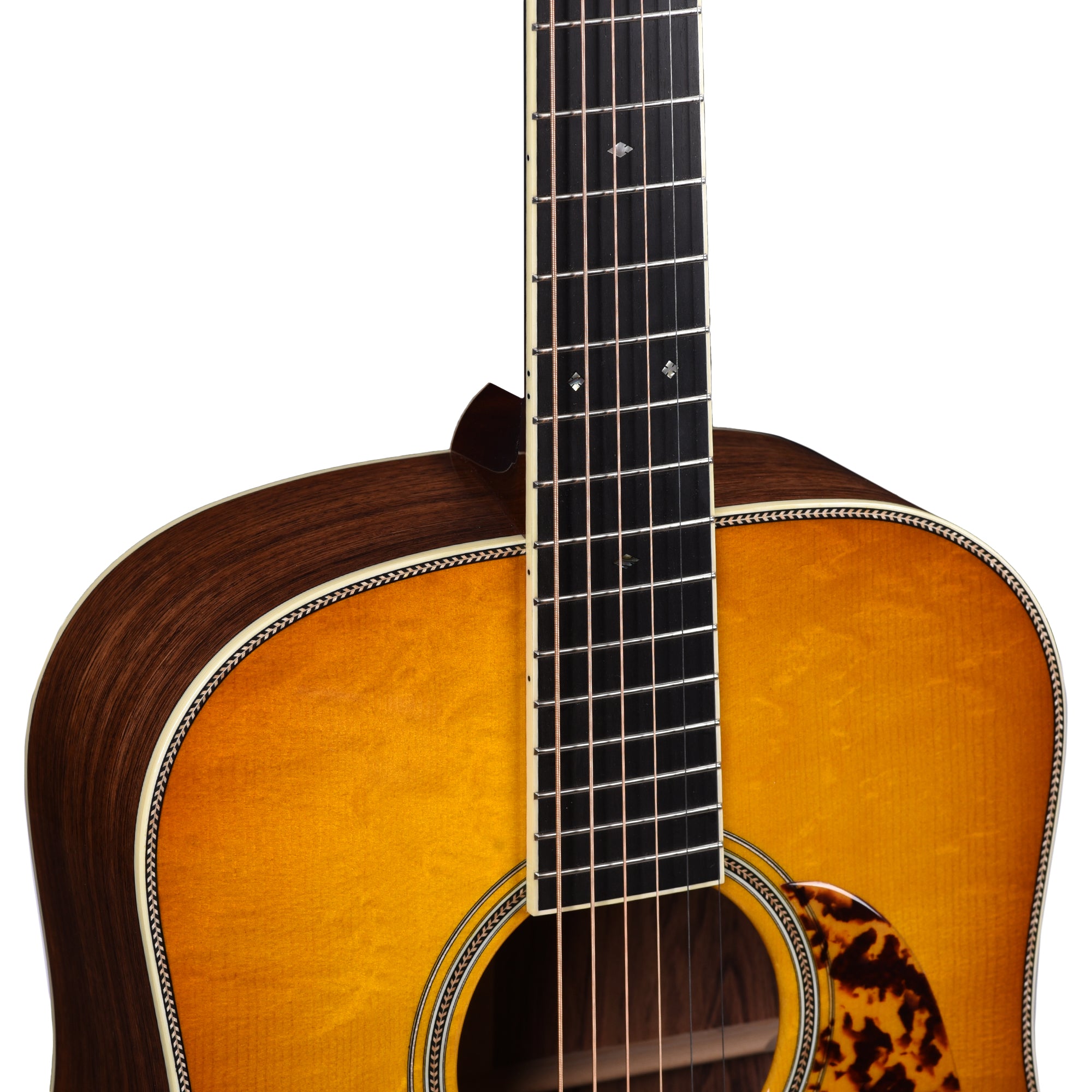 Santa Cruz D/PW Bearclaw German Spruce/Honduran Rosewood Georgia Peach Sunburst Acoustic Guitars / Dreadnought