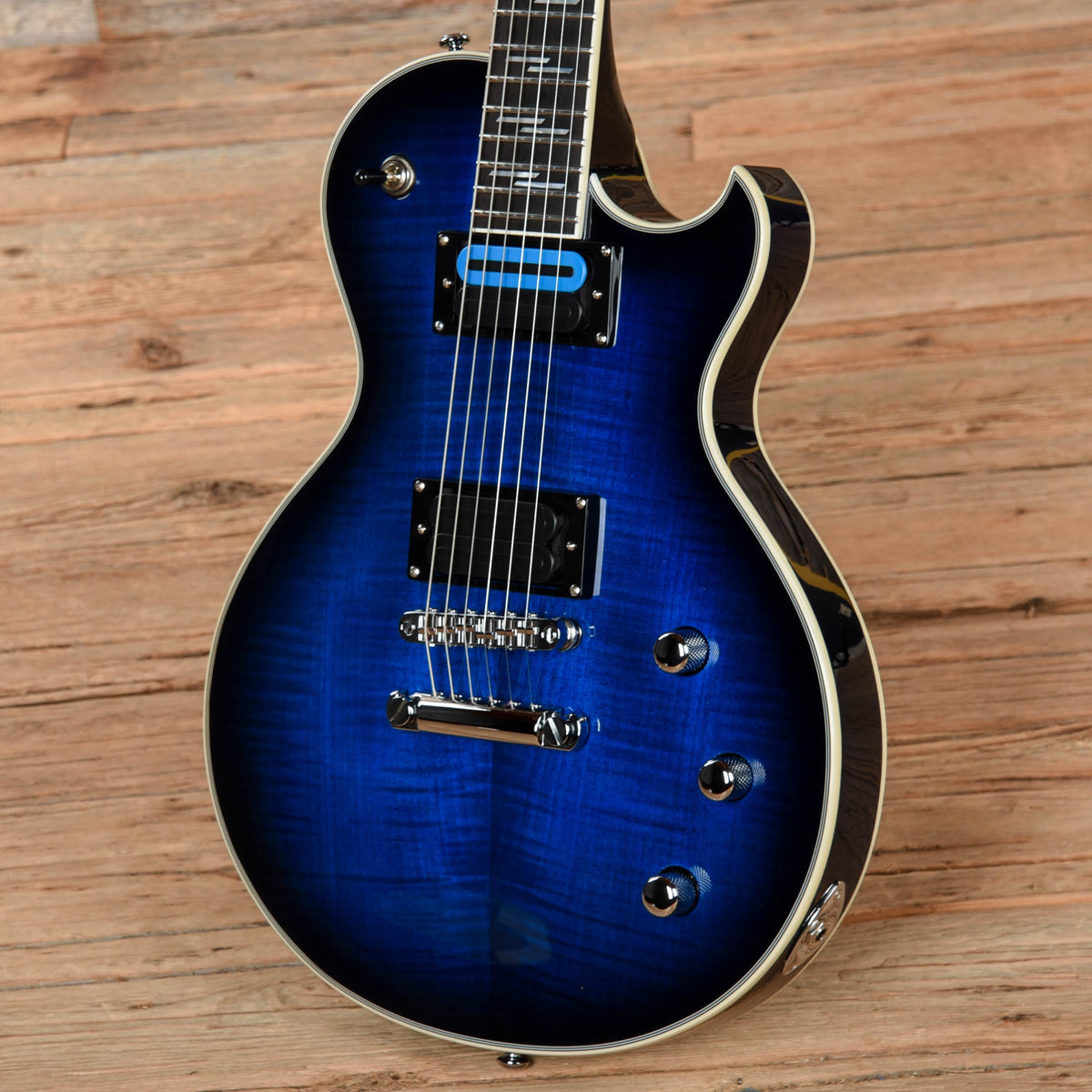 Schecter Solo-II Supreme See Thru Blue Burst 2022 Electric Guitars / Solid Body
