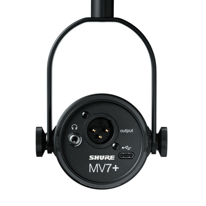 Shure MV7+ XLR & USB Dynamic Podcast & Streaming Mic Black Pro Audio / Microphones