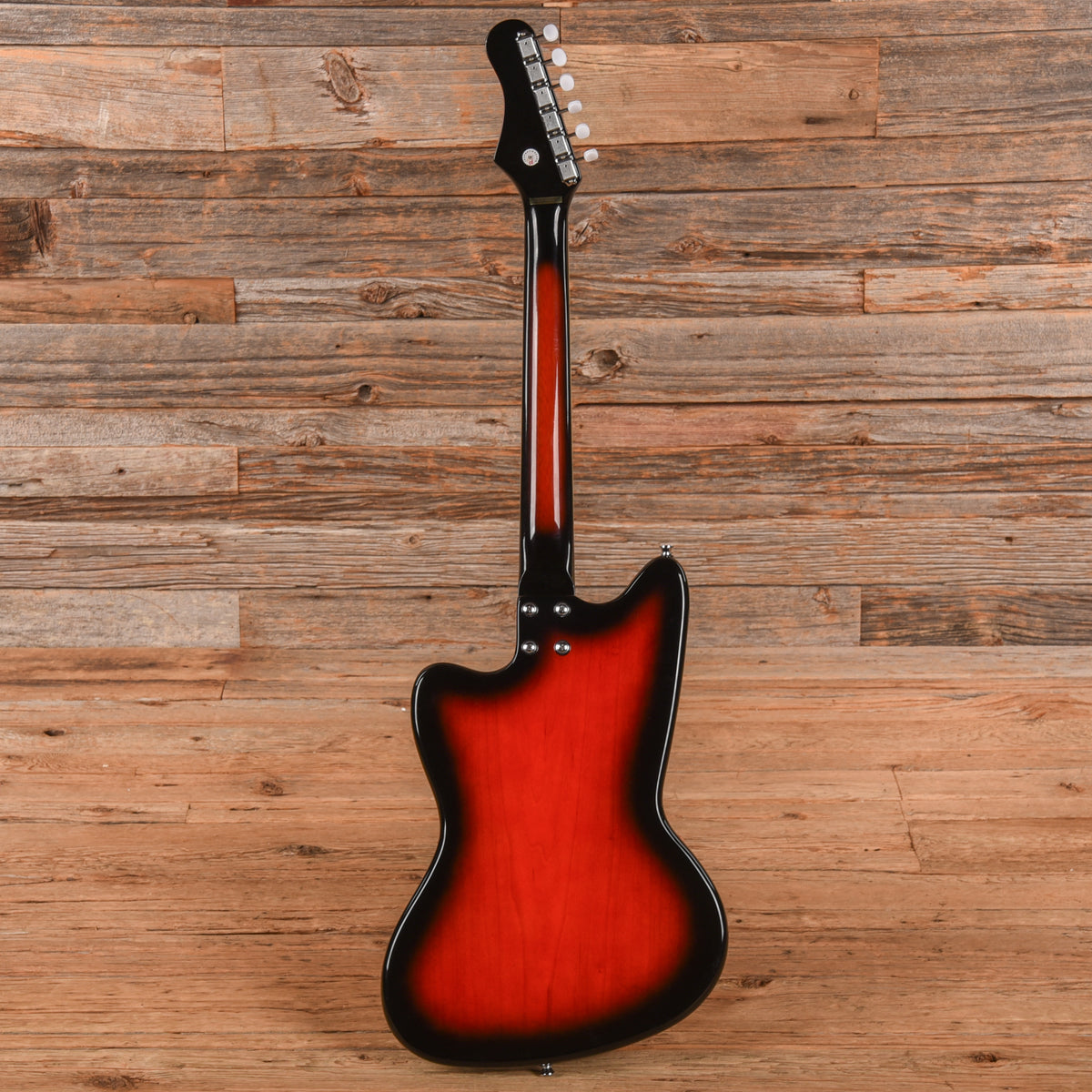 Silvertone 1478 Silhouette Red Silver Flake Burst Electric Guitars