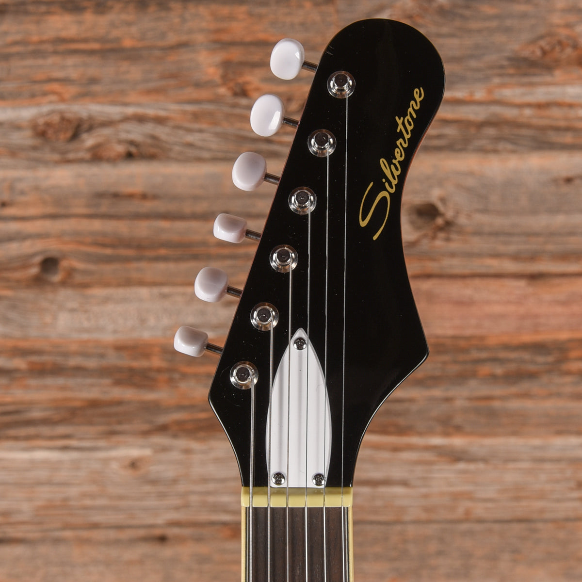 Silvertone 1478 Silhouette Red Silver Flake Burst Electric Guitars