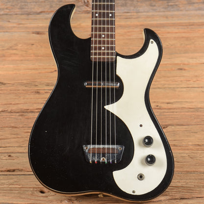 Silvertone 1448 w/ Amp Case Black 1960s Electric Guitars / Solid Body