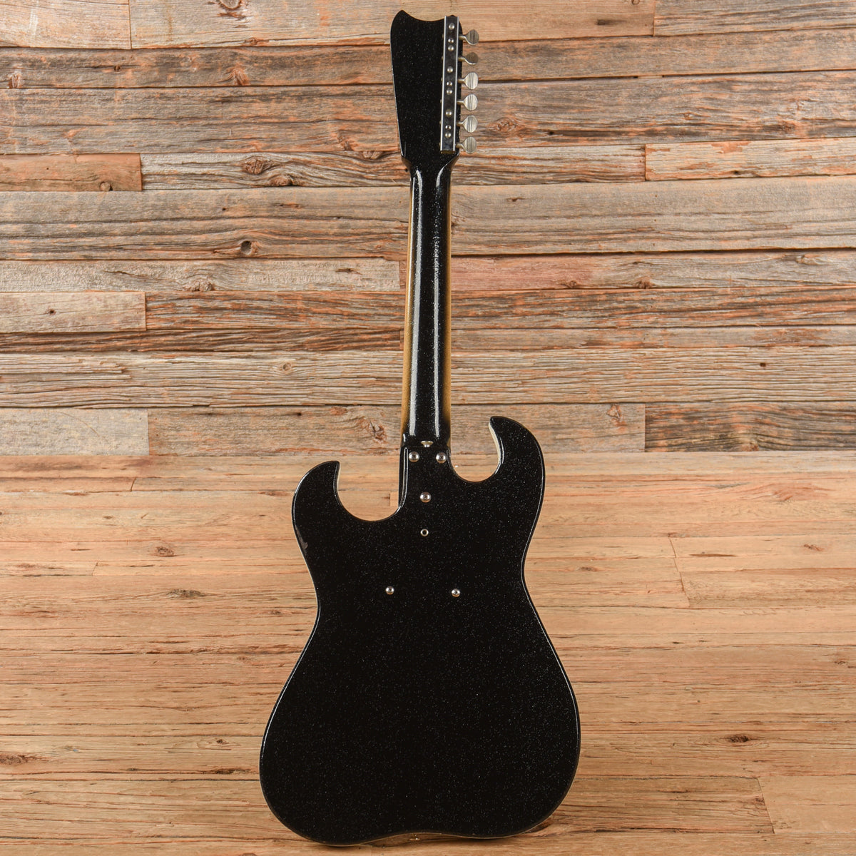 Silvertone 1448 w/Amp in Case Black Electric Guitars / Solid Body