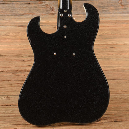 Silvertone 1448 w/Amp in Case Black Electric Guitars / Solid Body