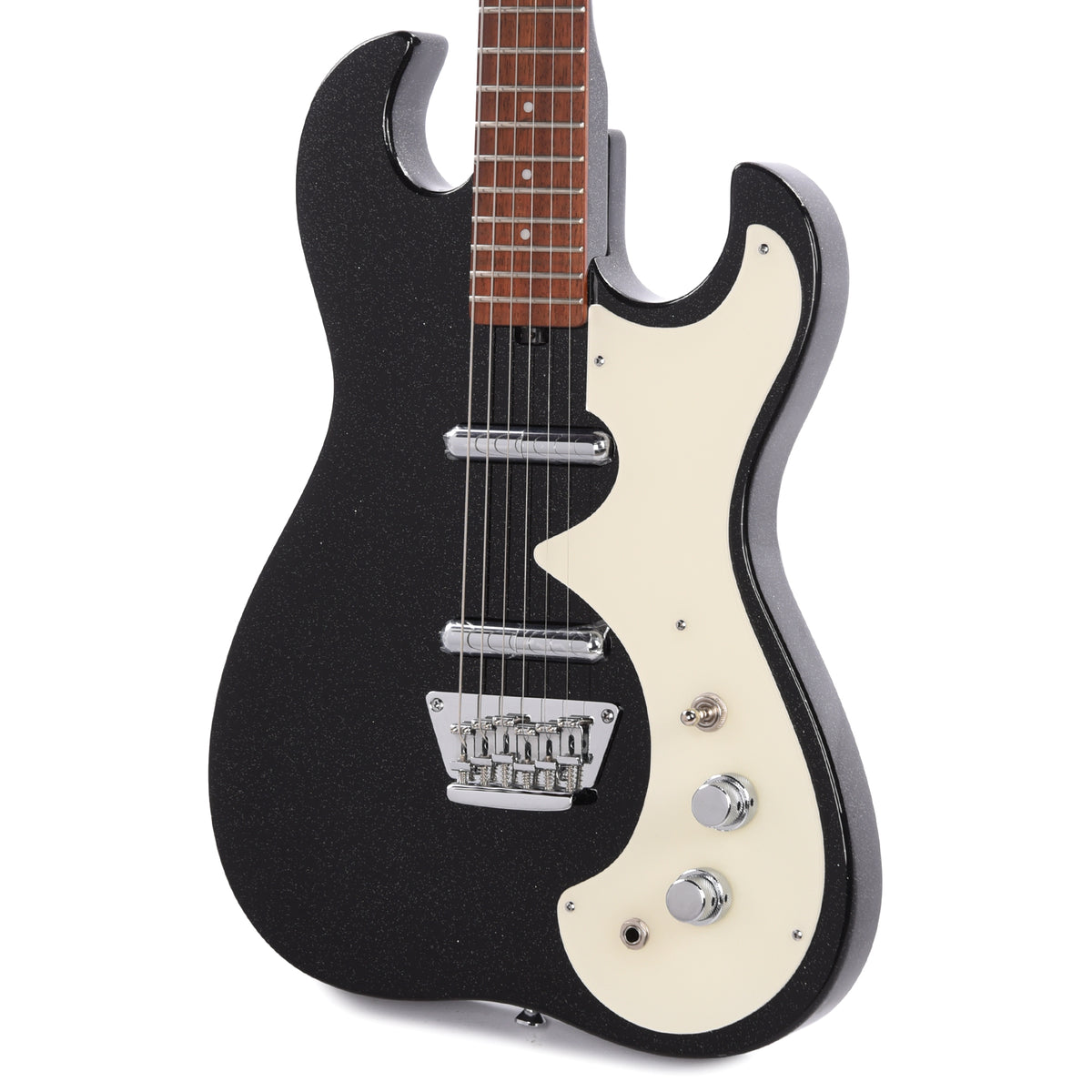 Silvertone 1449 Black Silver Flake Electric Guitars / Solid Body