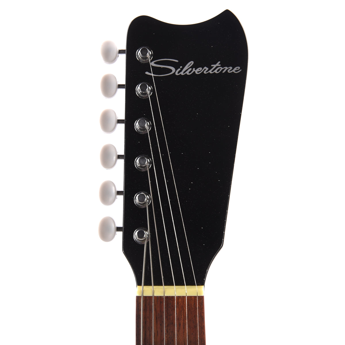 Silvertone 1449 Black Silver Flake Electric Guitars / Solid Body