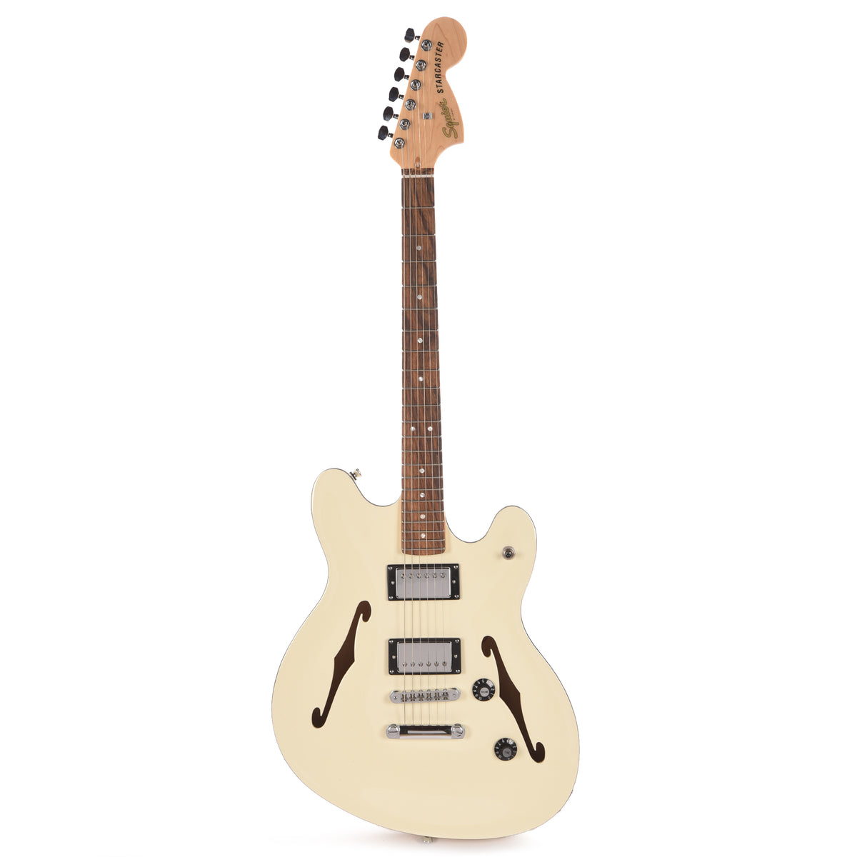 Squier Affinity Series Starcaster Deluxe Olympic White Electric Guitars / Semi-Hollow
