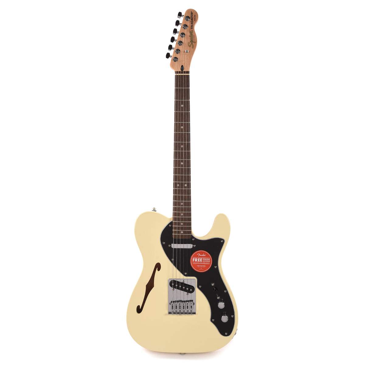 Squier Affinity Series Telecaster Thinline Olympic White Electric Guitars / Semi-Hollow