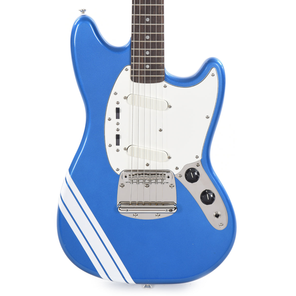 Squier Classic Vibe '60s Competition Mustang Lake Placid Blue w/Olympic White Stripes Electric Guitars / Solid Body