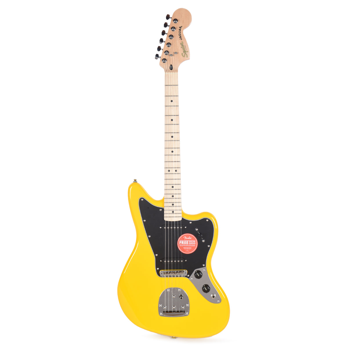 Squier FSR Affinity Jaguar Graffiti Yellow Electric Guitars / Solid Body